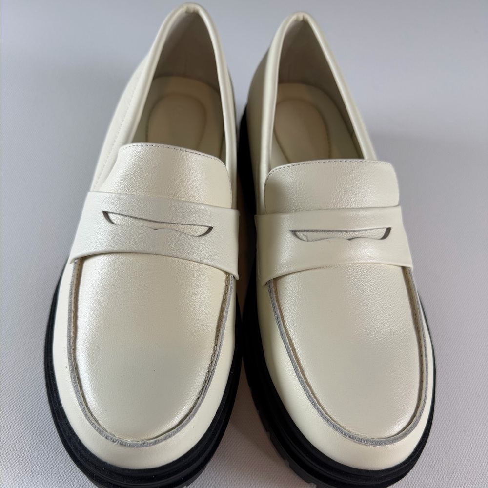 QUINCE Italian Leather Lug Sole Loafer Bone NEW Size 7.5, 8 & 9 - Picture 11 of 13